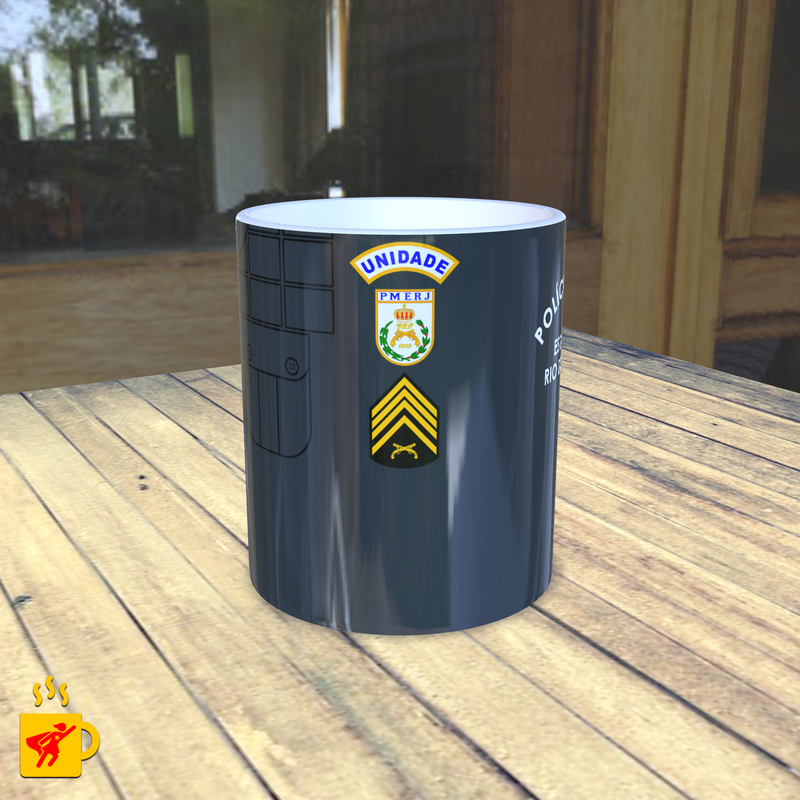 Caneca Polícia Militar Farda - PMERJ