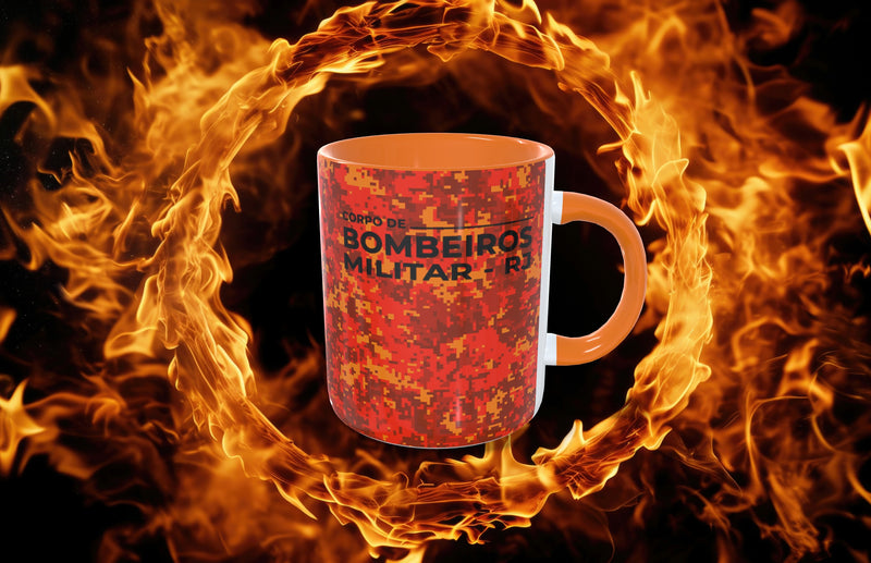 Caneca Novo Fardamento Pixelado Corpo de Bombeiros RJ