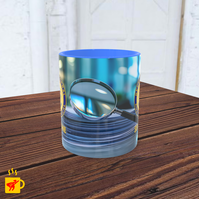 Caneca Auditor Fiscal Brasão Lupa