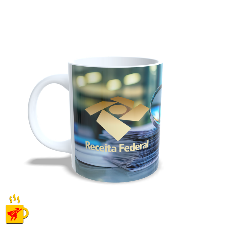 Caneca Auditor Fiscal Lupa Logomarca