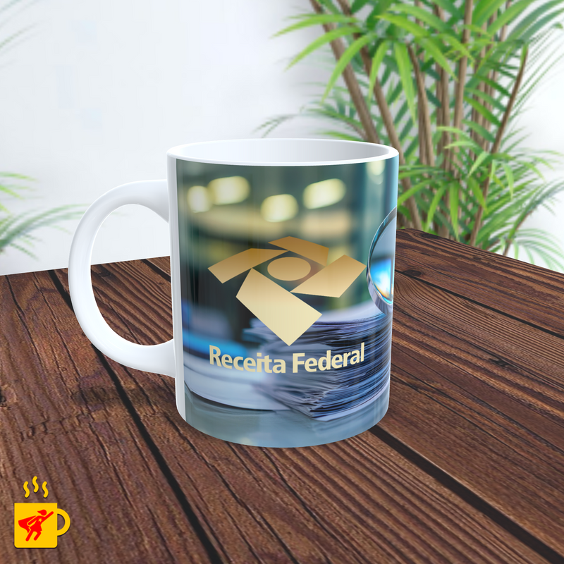 Caneca Auditor Fiscal Lupa Logomarca