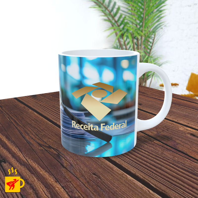 Caneca Auditor Fiscal Lupa Logomarca