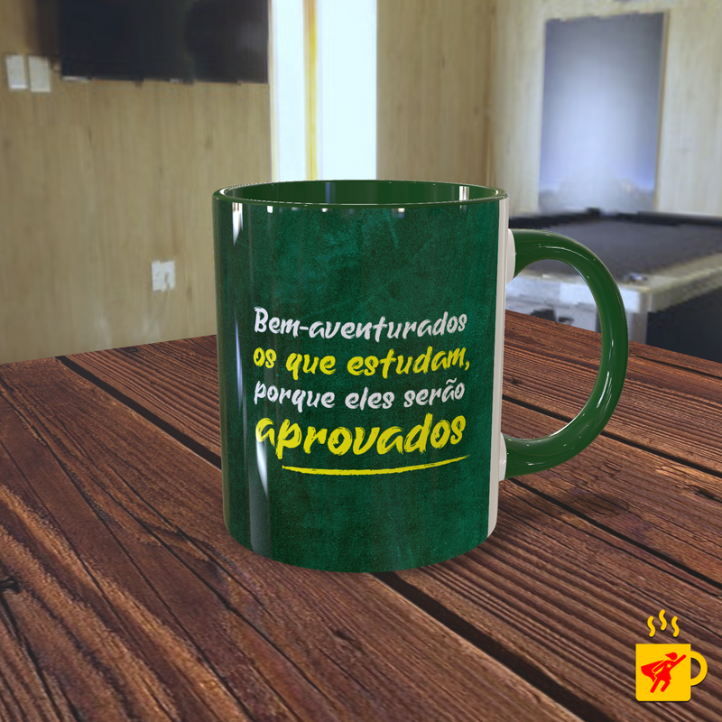 Caneca Estudos Livro Bem-Aventurados os que Estudam